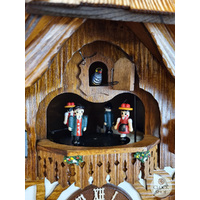 Beer Drinkers 8 Day Mechanical Chalet Cuckoo Clock With Dancers 34cm By SCHWER image