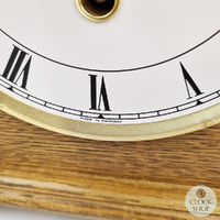 21cm Oak Mechanical Tambour Mantel Clock With Westminster Chime By AMS image