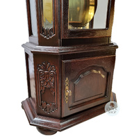 219cm Dark Oak Grandfather Clock With Westminster Chime & Moon Dial image