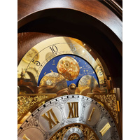 217cm Walnut Grandfather Clock With Westminster Chime & Moon Dial image