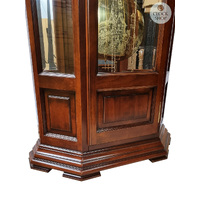 211cm Rich Walnut Grandfather Clock With Westminster Chime & Shelves image