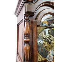 205cm Rustic Oak Grandfather Clock With Westminster Chime & Moon Dial image