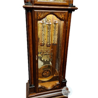 210cm Walnut Grandfather Clock With Calendar Dial By SCHNEIDER image