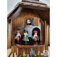 Beer Drinker, Water Wheel & Dogs 1 Day Mechanical Chalet Cuckoo Clock 30cm By ENGSTLER image