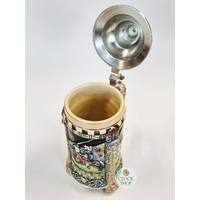 Medieval Jousting Knights 3 Footed Beer Stein 0.5L BY KING image