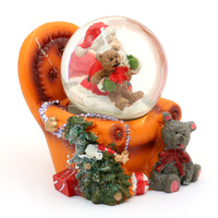 5cm Santa In Armchair Snow Globe- Assorted Designs image