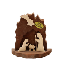 10cm Wooden Nativity Decoration- Assorted Designs image