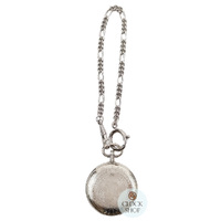 41mm Silver Unisex Pocket Watch With Aztec Etch By CLASSIQUE (Arabic) image