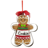 10cm Gingerbread Cookie Hanging Decoration- Assorted Designs image