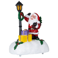 13cm Santa with LED Street Lamp- Assorted Designs image