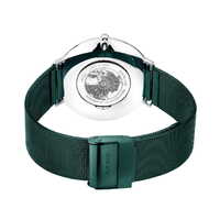 Ultra Slim Collection Green Unisex Watch With Milanese Strap By BERING image