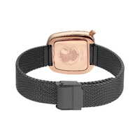 34mm Pebble Collection Womens Watch With Grey Dial, Grey Milanese Strap & Rose Gold Case By BERING image