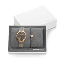 Gift Set- 31mm Classic Collection Rose Gold & Grey Womens Watch With Bracelet By BERING image