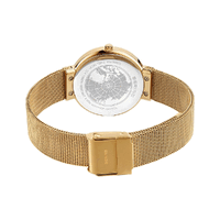 31mm Classic Collection Womens Watch With White Dial Gold Milanese Strap & Gold Case By BERING image