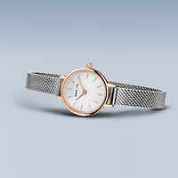 Gift Set- 22mm Classic Collection Silver & Rose Gold Womens Watch With Bracelet By BERING image