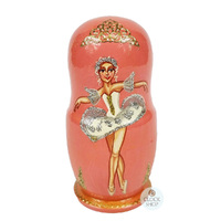 Ballerina Russian Dolls- Pink 11cm (Set Of 5) image