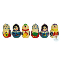 Russian Dolls Hanging Decoration- Christmas Assortment 4.5cm (Set of 6) image