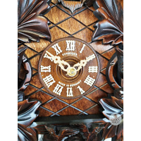 Birds & Leaves 8 Day Mechanical Carved Cuckoo Clock 42cm By SCHNEIDER image