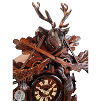 After The Hunt 8 Day Mechanical Carved Cuckoo Clock 37cm By SCHNEIDER image