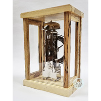 26cm Beech Mechanical Table Clock With Bell Strike By HERMLE image