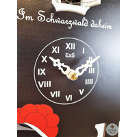 5 Leaf & Deer Battery Printed Cuckoo Clock With Black Forest Print 40cm By TRENKLE image