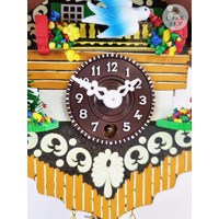 Swiss House Mechanical Chalet Clock With Swinging Doll 14cm By TRENKLE image