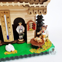 20cm Chalet Weather House With Beer Drinker & Maid By TRENKLE image