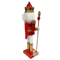30cm Red & Gold King Nutcracker image