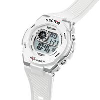 Digital EX10 Collection White and Silver Watch By SECTOR image