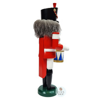 39cm Red & White Drummer Nutcracker By Seiffener image