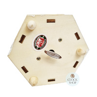 13cm Skiing Owls Wooden Music Box (Leise Rieselt Der Schnee) image