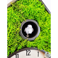 Green Moss Modern Battery Cuckoo Clock 34cm By AMS image