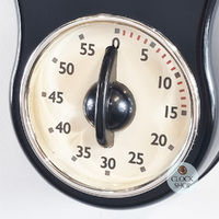 30cm Black Retro Kitchen Wall Clock with Timer By ACCTIM image