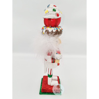 25cm Christmas Nutcracker With Cupcake Hat image