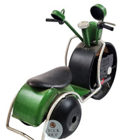 16.5cm Green Scooter Battery Table Clock By COUNTRYFIELD image