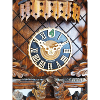 Birds & Leaves 1 Day Mechanical Carved Cuckoo Clock With Dancers 46cm By HÖNES image