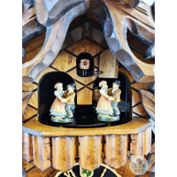 Birds & Leaves 8 Day Mechanical Carved Cuckoo Clock With Dancers 47cm By HÖNES image