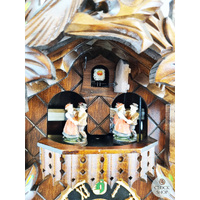 Birds & Leaves 1 Day Mechanical Carved Cuckoo Clock With Flowers 41cm By HÖNES image