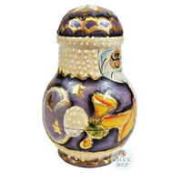 Santa Purple & Gold Russian Dolls- 12cm (Set Of 4) image