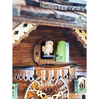 Wood Chopper & Dog Battery Chalet Cuckoo Clock 25cm By SCHNEIDER image