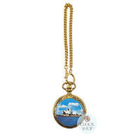 48mm Gold Unisex Pocket Watch With Sydney Opera House By CLASSIQUE (Arabic) image