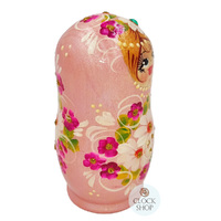 Floral Russian Dolls- Pink 12cm (Set Of 5) image