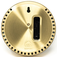 13.3cm Brushed Brass Polar World Time Clock By FISCHER image
