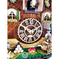 Accordion Player Battery Chalet Cuckoo Clock With Swinging Doll 26cm By TRENKLE image