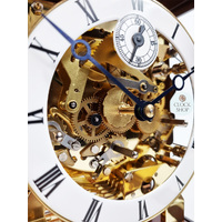 39cm Walnut Mechanical Skeleton Table Clock With Triple Chime By AMS image