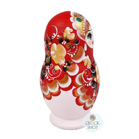 Floral Russian Dolls- Red & Pink Matte Finish 11cm (Set Of 5) image