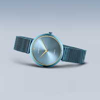 32mm Charity Collection Womens Watch With Blue Dial Milanese Strap & Case By BERING image