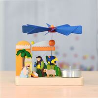 12.5cm Nativity Tealight Pyramid By Graupner image