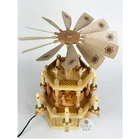 38cm Two Tier Electric Nativity Christmas Pyramid By Richard Glässer image
