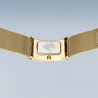38mm Classic Collection Polished Gold Womens Watch With Gold Stainless Steel Mesh Strap By BERING image